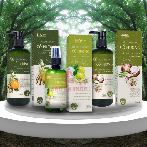 Combo gội xả xịt thảo dược Cổ Hương